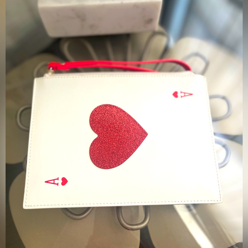 Kate Spade ace of hearts wristlet
